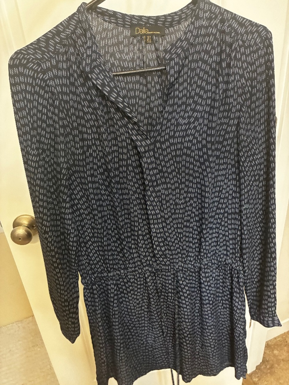 Dalia blue patterned dress